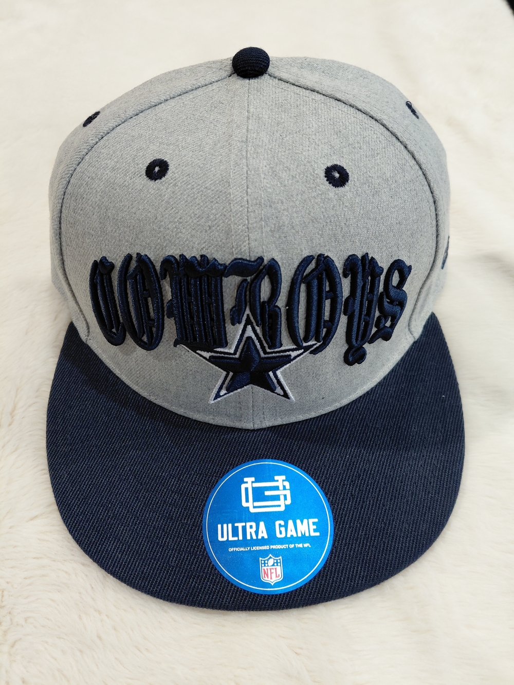 NWT NFL Grey and Navy Cowboys Adjutable Hat
